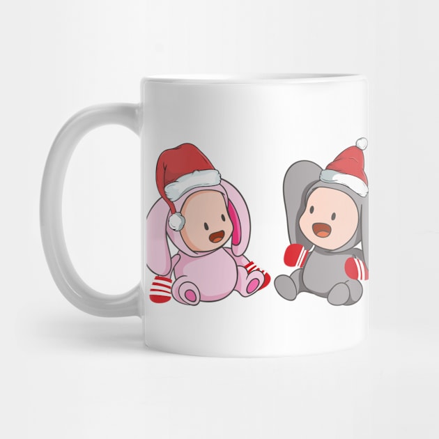 Pets With Santa Hats Cute Christmas by Skylane